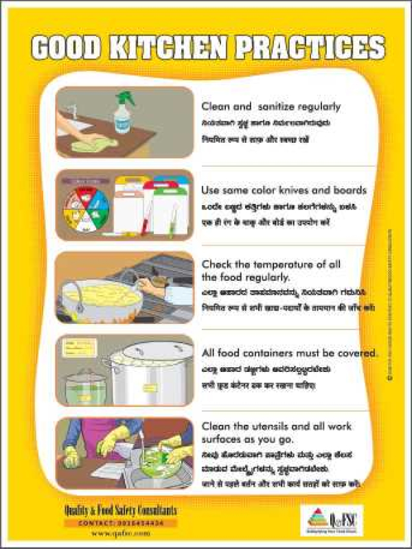 Good Kitchen Practices Poster Food Safety Works