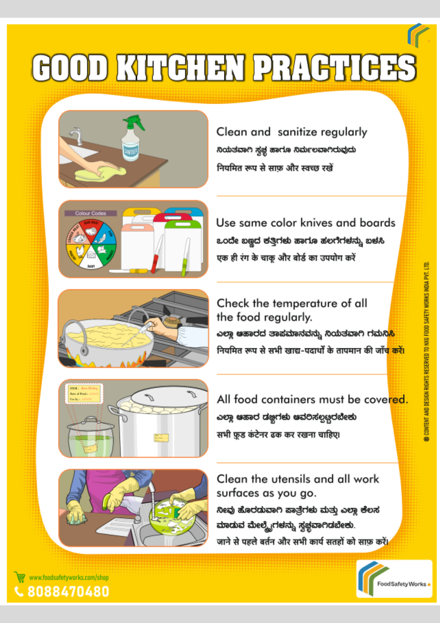 Good Kitchen Practices Poster Food Safety Works